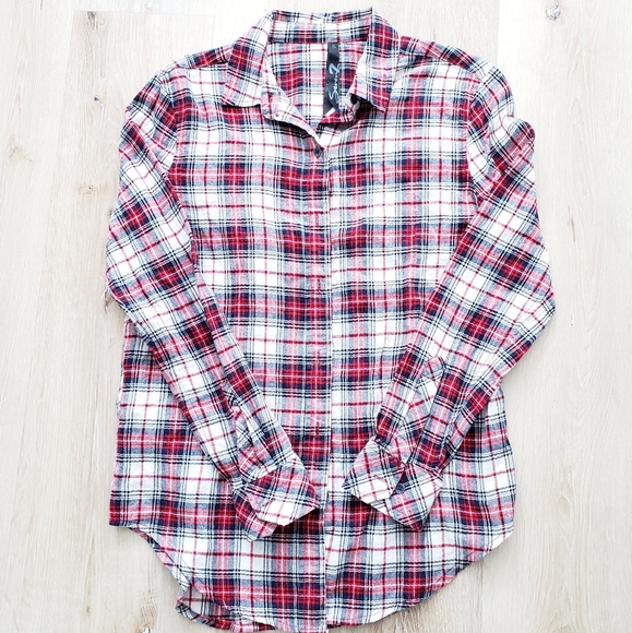 Seven7 Tops - SEVEN7 Long Sleeve Button Down Flannel